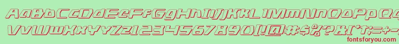 dsman3dital Font – Red Fonts on Green Background