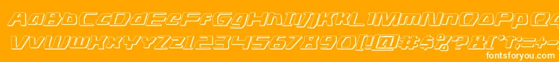 dsman3dital Font – White Fonts on Orange Background