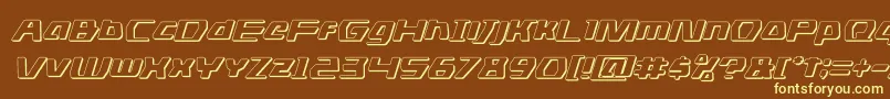 dsman3dital-fontti – keltaiset fontit ruskealla taustalla