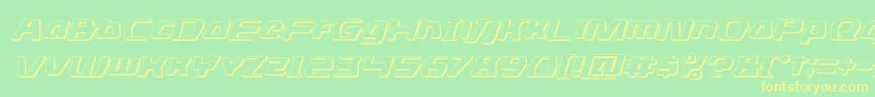 dsman3dital Font – Yellow Fonts on Green Background