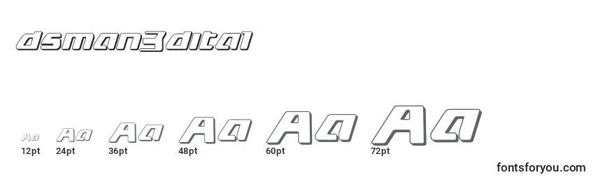 Размеры шрифта Dsman3dital (125578)