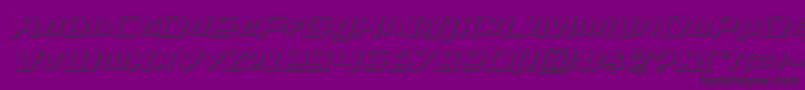 dsman3dital Font – Black Fonts on Purple Background