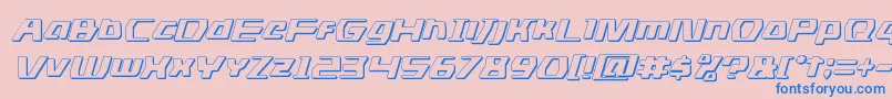 dsman3dital Font – Blue Fonts on Pink Background
