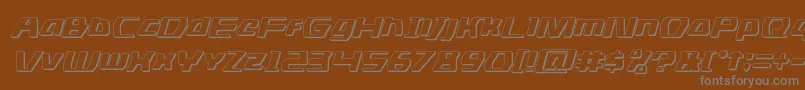 Fonte dsman3dital – fontes cinzas em um fundo marrom