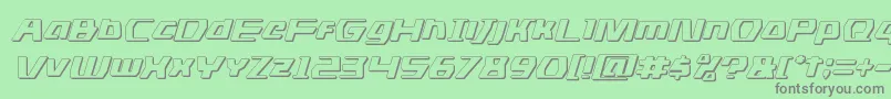 dsman3dital Font – Gray Fonts on Green Background