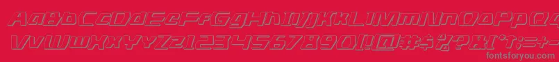 dsman3dital Font – Gray Fonts on Red Background