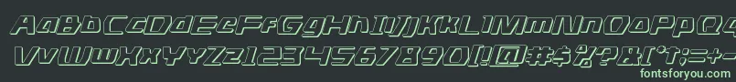 dsman3dital Font – Green Fonts on Black Background