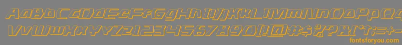 Шрифт dsman3dital – оранжевые шрифты на сером фоне
