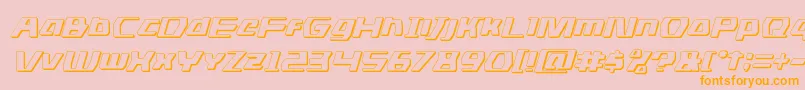 dsman3dital Font – Orange Fonts on Pink Background