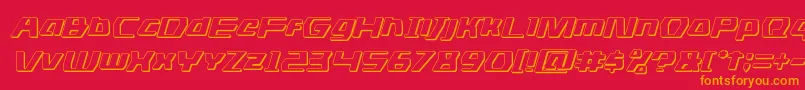 dsman3dital Font – Orange Fonts on Red Background