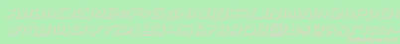 dsman3dital-Schriftart – Rosa Schriften auf grünem Hintergrund