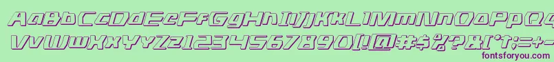 dsman3dital Font – Purple Fonts on Green Background
