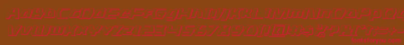 dsman3dital Font – Red Fonts on Brown Background
