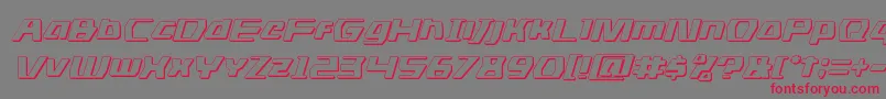 dsman3dital Font – Red Fonts on Gray Background