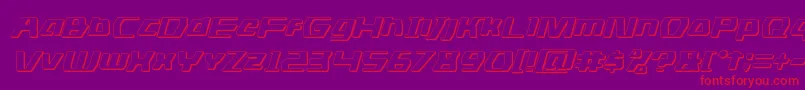 dsman3dital Font – Red Fonts on Purple Background