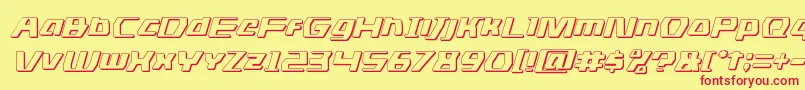 dsman3dital-Schriftart – Rote Schriften auf gelbem Hintergrund