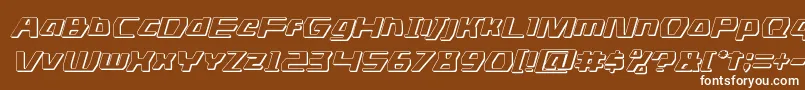 dsman3dital Font – White Fonts on Brown Background