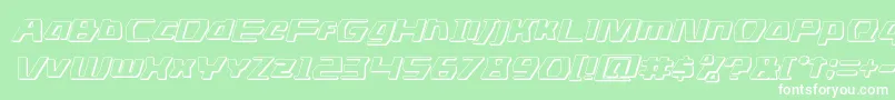 dsman3dital Font – White Fonts on Green Background
