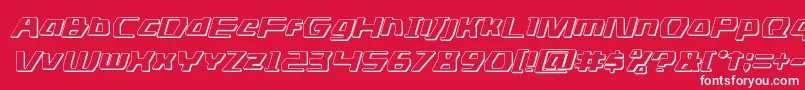 dsman3dital Font – White Fonts on Red Background