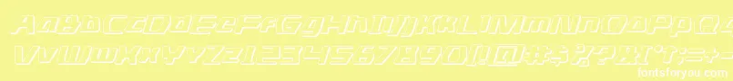 dsman3dital Font – White Fonts on Yellow Background