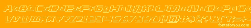 dsman3dital-fontti – keltaiset fontit oranssilla taustalla