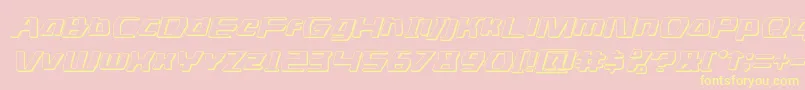dsman3dital Font – Yellow Fonts on Pink Background