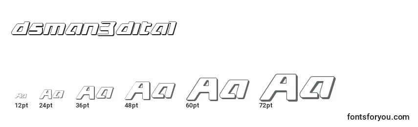 Размеры шрифта Dsman3dital (125579)
