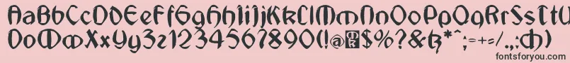 JugendstilMedium Font – Black Fonts on Pink Background