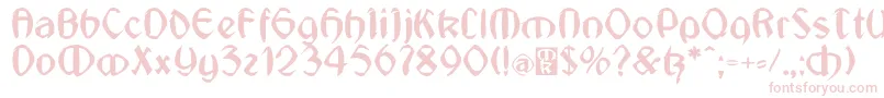 JugendstilMedium Font – Pink Fonts on White Background