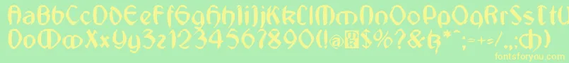 More about JugendstilMedium Font JugendstilMedium Font – Yellow Fonts on Green Background