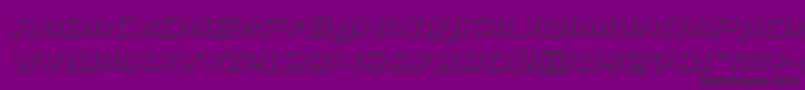 フォントdsman3dsemital – 紫の背景に黒い文字