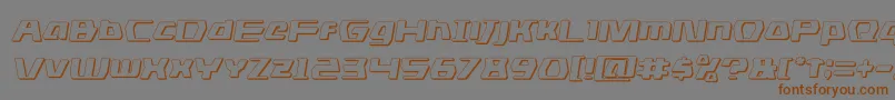 dsman3dsemital Font – Brown Fonts on Gray Background