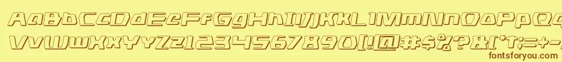 dsman3dsemital Font – Brown Fonts on Yellow Background