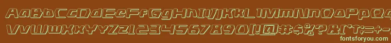 dsman3dsemital Font – Green Fonts on Brown Background