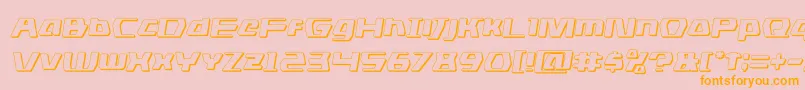 Weitere Informationen zur dsman3dsemital-Schriftart dsman3dsemital-Schriftart – Orangefarbene Schriften auf rosa Hintergrund
