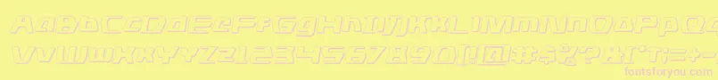 dsman3dsemital Font – Pink Fonts on Yellow Background