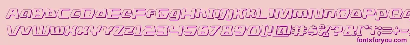 dsman3dsemital Font – Purple Fonts on Pink Background