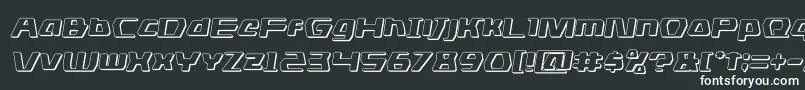 dsman3dsemital Font – White Fonts on Black Background