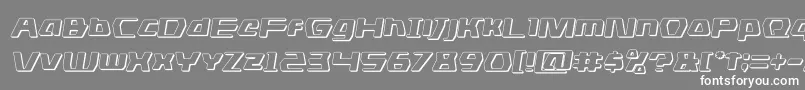 dsman3dsemital Font – White Fonts on Gray Background