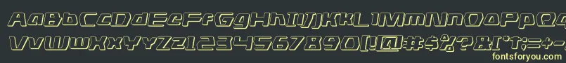 dsman3dsemital Font – Yellow Fonts on Black Background