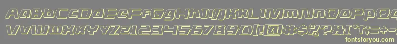 dsman3dsemital Font – Yellow Fonts on Gray Background