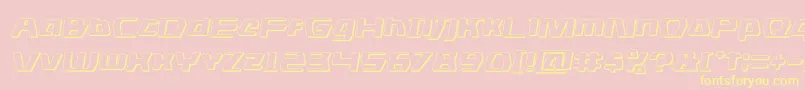 dsman3dsemital Font – Yellow Fonts on Pink Background