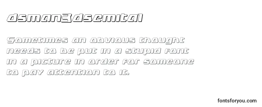 Обзор шрифта Dsman3dsemital (125580)