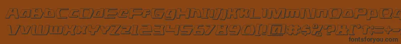 dsman3dsemital Font – Black Fonts on Brown Background