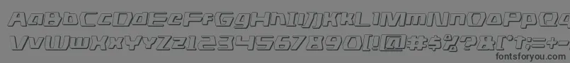 dsman3dsemital Font – Black Fonts on Gray Background