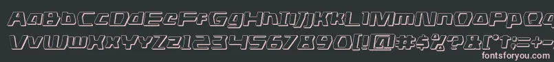 dsman3dsemital Font – Pink Fonts on Black Background