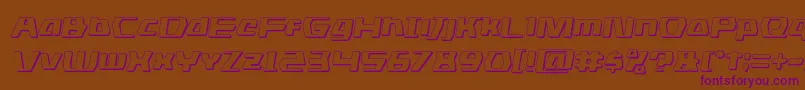 dsman3dsemital Font – Purple Fonts on Brown Background