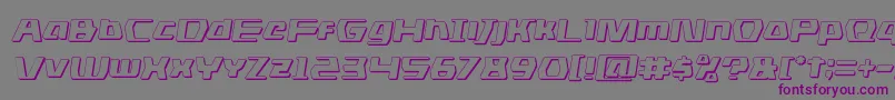 dsman3dsemital Font – Purple Fonts on Gray Background