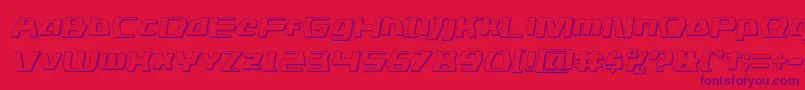 dsman3dsemital Font – Purple Fonts on Red Background