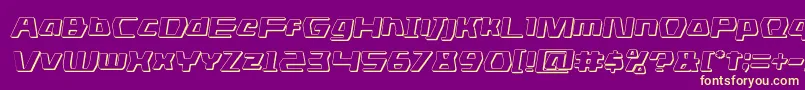 dsman3dsemital Font – Yellow Fonts on Purple Background